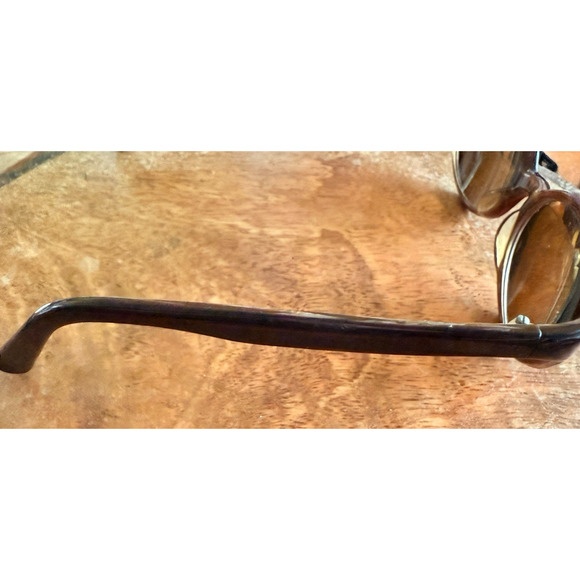 Vintage Adrienne Vittadini Sunglasses Frames Oval Burgandy/Wood 51-17-135 Preppy - Picture 3 of 9